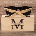Personalized Wooden Sunglasses For Men, Groomsmen Gifts, Custom Sunglasses, Groomsmen Proposal, Wedding Gifts For Guys, Bachelor Party Gift Father's Day Gift. 