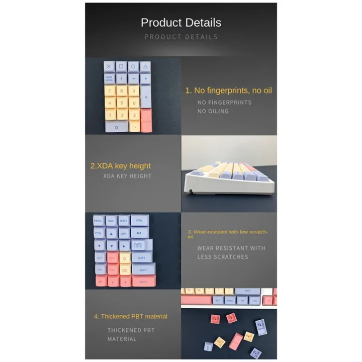 132%20Keys%20PBT%20Keycaps%20Dye-Sublimation%20Key%20Caps%20XDA%20Keycap%20Kits%20for%20Mechanical%20Keyboard%20-%20Image%207