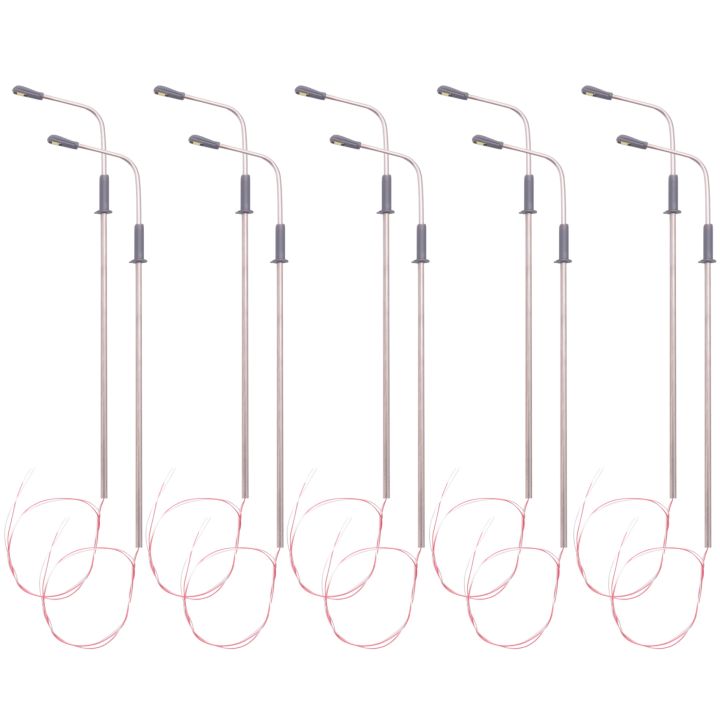 【Must-Have Gadgets】 10 pcs Model LED Street Lamp Lighting Single Train Layout Landscape 1: 100
