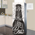 Black Cool Refrigerator Stickers Full Door Mural Cover Adhesive PVC Photo Wallpaper Sticker for Fridge Kitchen Decor Waterproof.