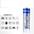 Doublepow AA Size 1.2V 1200mAh Ni-MH Rechargeable Battery with 1200 Cycle (Pack of 4) (No Battery Charger Included). 