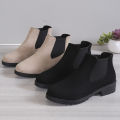 Boots Girls 2023 New Booties Women Low Heel Martin Boots Women's Boots Autumn Winter New Fashion Round Toe Women's Shoes Wholesale. 