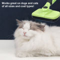 Steel Wire Needle Retractable Brush, Self-cleaning Slicker Brush,For Pet Grooming, Easy to Clean, Suitable for Small and Large Dogs and Cats, Short and Long Hair，Green. 