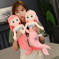 Kawaii Mermaid Plush Toys Beautiful Big Pink Mermaid Fish Soft Pillow Dolls Stuffed Toy for Kids Girls Baby Birthday Gifts Decor.