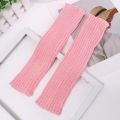 Women Knitted Arm Warmer Long Fingerless Gloves Mitten Winter Y2K Solid Arm Sleeve Fashion Casual Soft Girls Clothes Punk Gloves.