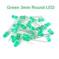 50Pcs- 3mm COLORFUL GREEN LED 3mm Round LED Light Emitting Diode Basic Green Light Bulbs For Electronics Project Indicator Front Panels LED Light DIY - Rgb Light. 