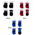 4pcs Winter Puppy Socks Waterproof Anti-slip Warm Dog Shoes Footwear Rain Snow Boots Pet Shoes. 