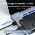 2.5'' SATA HDD/SSD Enclosure – USB 3.0 5Gbps External Hard Drive Case for Laptop & PC.