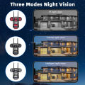 THREE SEPARATE CAMERA V380 Network 6MP Real Triple Lens Outdoor Camera Waterproof HD Outdoor Camera. 