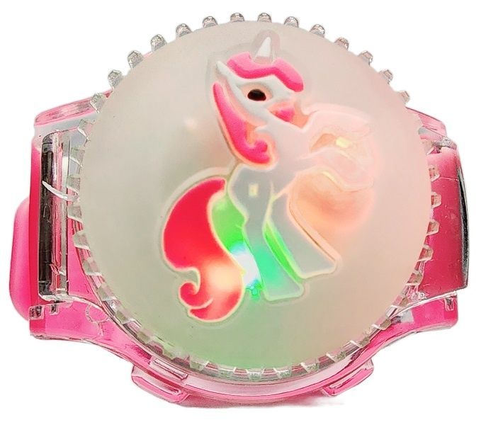 Baby kids Girls Watch Spinner Lighting Music Wonderful Watch - Pink