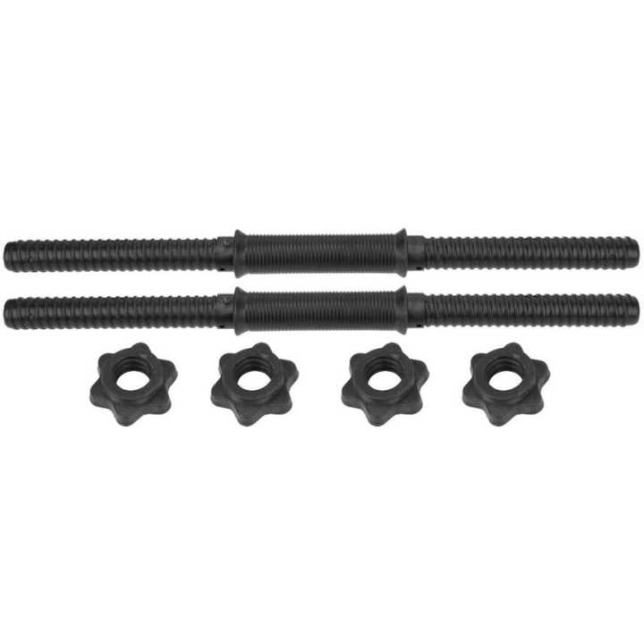 Weight Lifting Handles (2Pcs/Set) Gym Home Training Dumbbell Bars with 4 Spinlock Collar