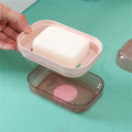 Creative Soap box Easy to clean Split With cover Drain soap box Portable Plastic Laundry soap holder for Bathroom Kitchen Travel Camping Home organization.