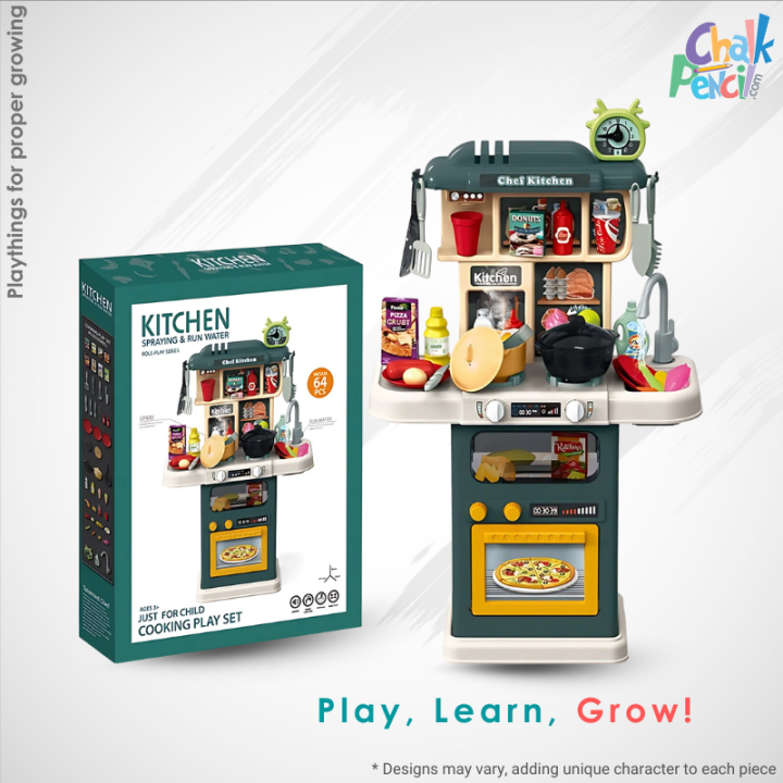 Chef Kitchen Play Set 64 Pieces by Chalkpencil | Daraz.com.bd