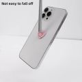 1/4Pcs Mini Self Adhesive Metal Heart Phone Charm Holder Case Finger Ring Stand Hook Cute Buckle Charms Clasp for Samsung iPhone. 