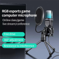 SF666R USB Microphone RGB Condensador Microphone For Podcast Recording Studio Streaming Laptop Desktop PC. 