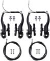 V Brake Set, 2 Pairs Brake Levers Bicycle  Bicycle Brake Set Bicycle Brake For Most Bikes, Mtb, Bmx (Black) - সাইকেল. 