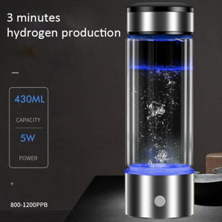 Hydrogen Rich Water Bottle Alkaline Ionizer Generator HeAnti-Aging USB Rechargeable Water Purifier Smart Cup