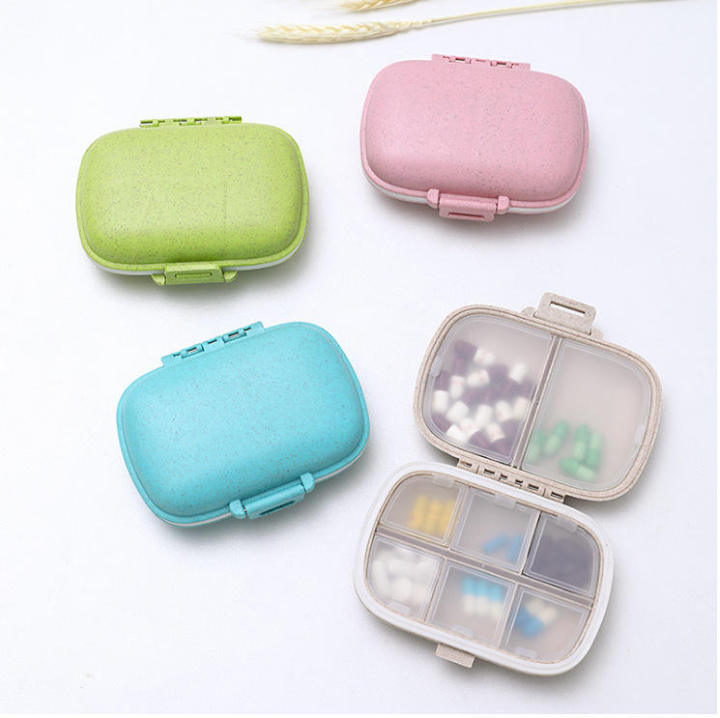 Travel Pill Organizer 8 Compartments Travel Medicine Box Portable Folding Small Pill Case Daily Pill Container