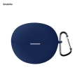 Liquid Silicone Earphone Case Solid Color Cover Headphone Shell Shockproof Skin For Huawei freeClip with hook.
