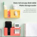 Multi-functional Wall Mobile Phone charging Holder stand with extra Storage Box,Remote Control Holder,Mobile Phone Plug,Home Charging Shelf. 