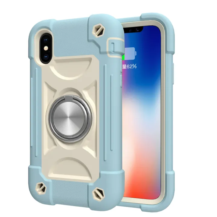 For%20iPhone%20XS%20Max%20Shockproof%20Silicone%20+%20PC%20Protective%20Case%20with%20Dual-Ring%20Holder%20-%20Image%208