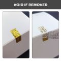 3x1cm Warranty void seal tamper proof stickers Security Hologram sticker labels with serial number Gold.