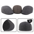 Casual Painter Newsboy Cap Spring Summer Berets Hat For Men Women Herringbone Visor Peaked Cap Solid Color Duckbill Hat Old Men. 