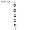 Hang Rain Chain Beautiful Metal Rain Chain with Exquisite Bell Decor Perfect Gutter Roof Decoration for Soutast Asian Homes Efficient Drainage Tool Sle Rain Chain.