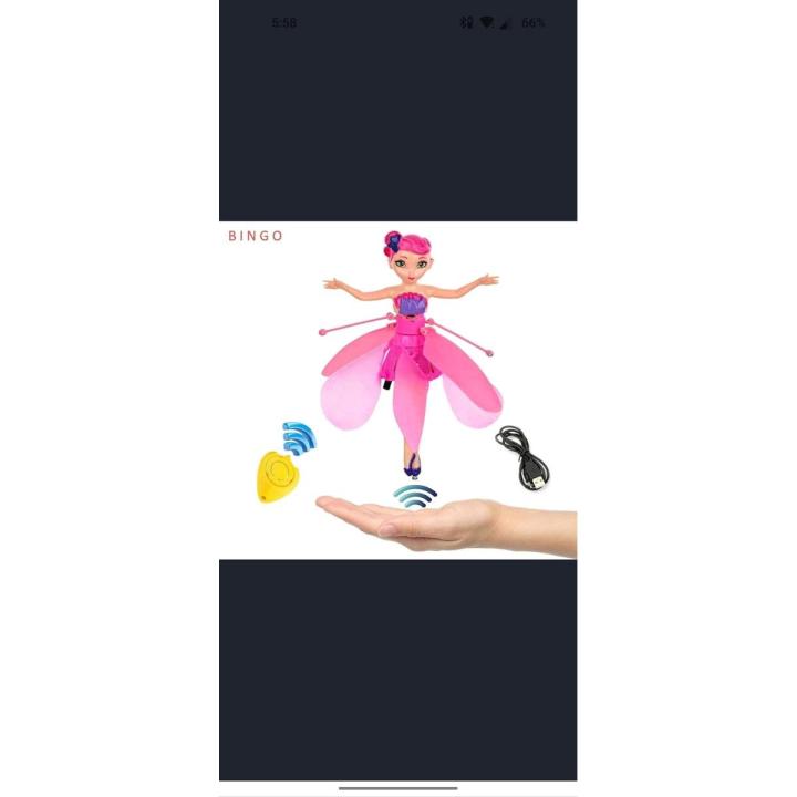 🧚♀️ Flying Fairy Doll – Magical Hovering Princess Toy for Kids | Light-Up Electric Flying Doll with Hand Sensor Control