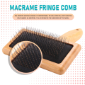 ZOROOM Macrame Brush Tapestry Weaving Comb Tool Macrame Fringe Weaving Knitting Accessories DIY Braided Open Knot. 