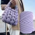 250G Chunky Yarn Arm Knitting Yarn Length 787inch Crocheting Soft DIY Washable Tube Giant Yarn Jumbo Tubular Yarn Bulky Yarn for Craft Weave. 