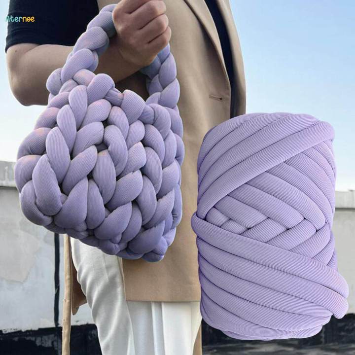 250G%20Chunky%20Yarn%20Arm%20Knitting%20Yarn%20Length%20787inch%20Crocheting%20Soft%20DIY%20Washable%20Tube%20Giant%20Yarn%20Jumbo%20Tubular%20Yarn%20Bulky%20Yarn%20for%20Craft%20Weave%20-%20Image%205