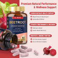 Totaria Organic Beet Root 60 Capsules – 1300mg Beetroot Powder for Natural Energy & Endurance, Liver, Mood & Heart Support, Non-GMO, GMP Certified, High Absorption.