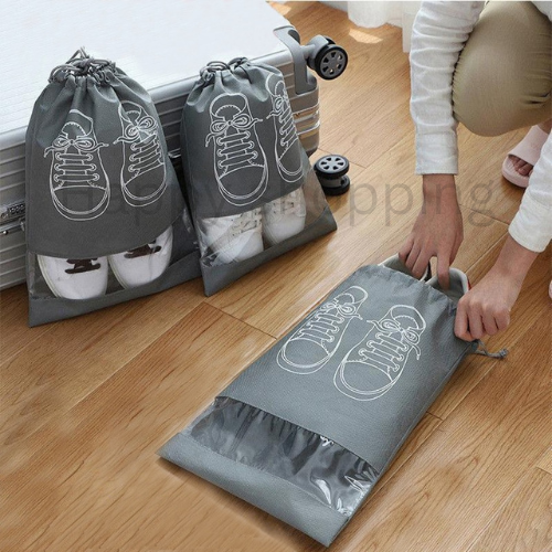 5 , 3 , 1PCS Visible Home Storage Bag Non-Woven Dustproof Drawstring Storage Bags clothing Travel Pouch handbag Organizer Shoe Dust Bag