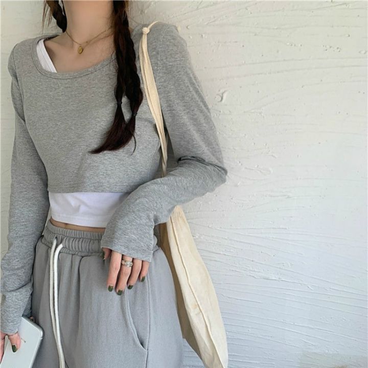 Long%20Sleeve%20T-shirts%20Womens%20Two%20Piece%20Cropped%20Tops%20Streetwear%20Slim%20Daily%20Korean%20Style%20Ulzzang%20Chic%20Tees%20Female%20Design%20Hot%20-%20Image%206