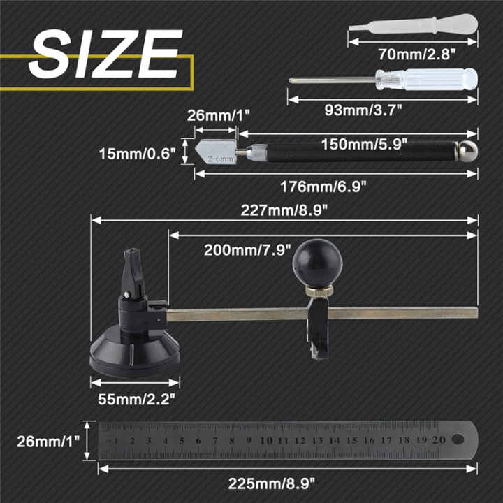 7%20Pieces%20Adjustable%20Circular%20Glass%20Cutter%20Tool%20Set%20with%20Round%20Knob%20Handle%20and%20Suction%20Cup%20-%20Image%202