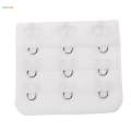 5pcs Elastic Bra Strap Extension Bra Extenders 3x 3 Hook White. 