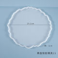 New Epoxy Resin Tray Mold Coaster Silicone Mold Trays Tea Fruit Lace Round Ornament Table Decorative Trays Mold for Handicrafts.