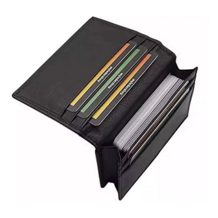 Black crdit or debite and visiting card holder 100% leather for men
