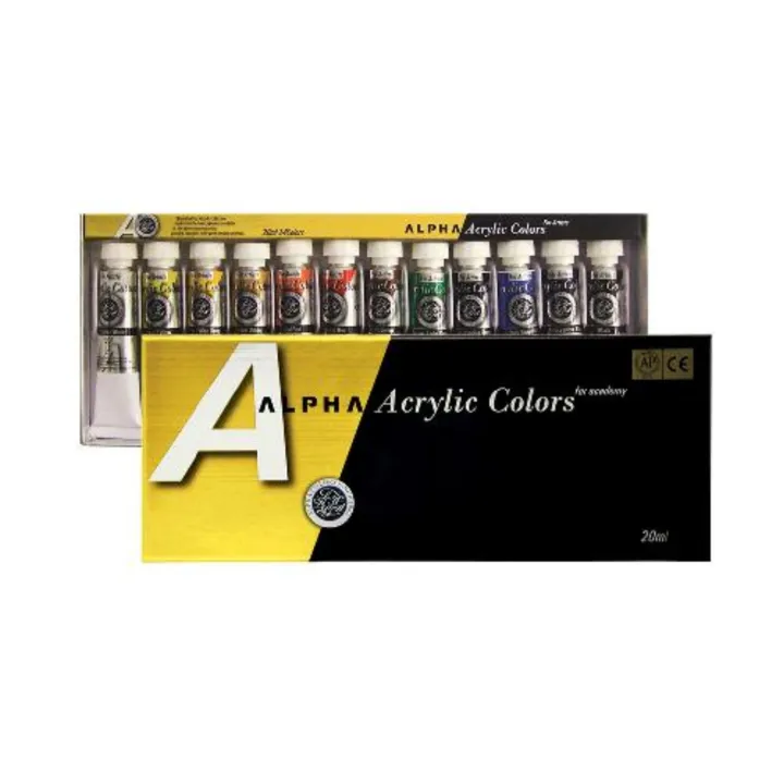 Alpha%20Silver%20Label%20Acrylic%20Paint%20Set%20(20ml,%2012%20Colours)for%20Artist%20and%20Academy%20-%20Image%203
