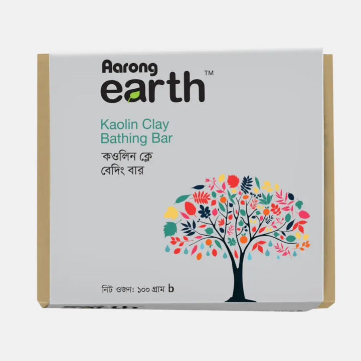 Aarong Earth Kaolin Clay Bathing Bar |  100 gm