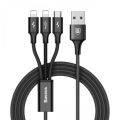Baseus Rapid Series 3-in-1 Cable Micro+Dual Lightning 3A (1.2M). 