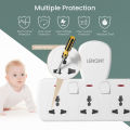 Lencent 3 in 1 Universal Plug Extension Wall Plug with Individual Switches, 3 Outlets, Multi Plug Outlet, Power Plug Adapter, Multiple Socket Charger Extension for Home, Office, Travel. 