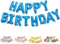 Happy Birthday Balloon Banner, Aluminum Foil Letters Banner Balloons for Party Supplies, Birthday Decorations. 