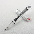 Lanbitou Transparent Fountain Pen Bent 1.0mm Hooded Nib Piston Filler Ink Pens for Writing School Office Supplies Stationery.