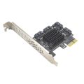 PCIe SATA Card 4 Port Expansion Card,SATA III 6 Gbps Controller Expansion Card, PCIE 1X to 4 Port SATA3.0 Expansion Card. 
