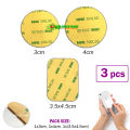 3 pcs x Mixed Metal Plate Sticker Ultra-Thin Iron Stickers For Magnetic Car Phone Mount Holder. 