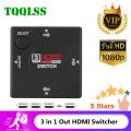 1080P 3 in1 Out HDMI Switcher 3 rt HDMI Switch Female to Female Switcher Splitter Box Selector for HDTV Video HDMI Switcher-HDMI Switcher. 