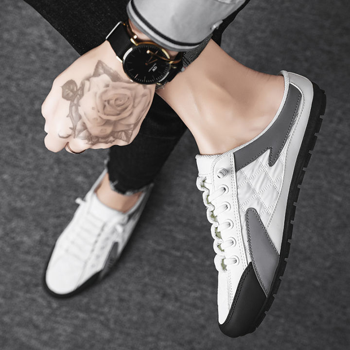 Men's Shoes2023Summer New SemiSlipper Men's AllMatch Breathable Peas