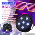 5LED Mini RGBW Stage Atmosphere Light with Remote Control - black.